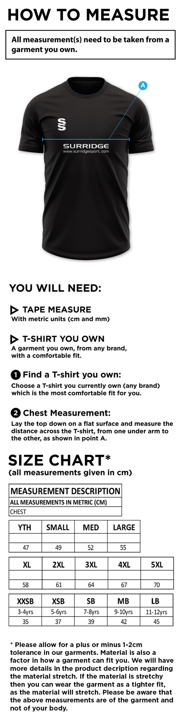 Men's Dual Games Shirt : Red - Size Guide