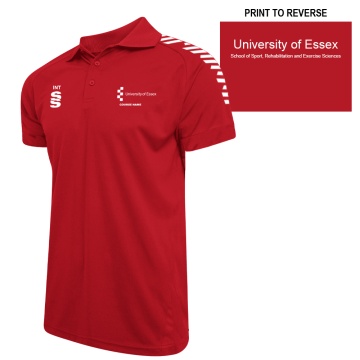 Women's Dual Solid Colour Polo : Red