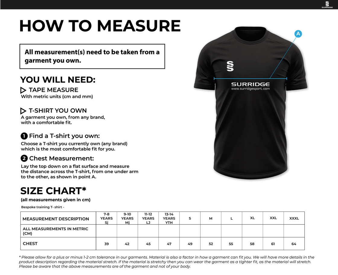 IMPACT T-SHIRT - Mens - Size Guide
